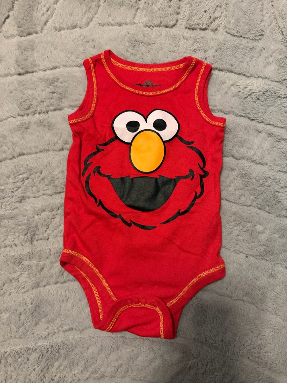 12 month Red Elmo Graphic Sleeveless One-Piece for Kids